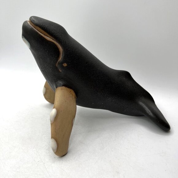 Vintage C Starr Art Pottery Whale Different Glazes Sea Life Figure Statue Marine